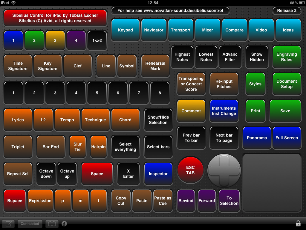 Tobias Escher Media Composer SIBELIUS CONTROL FOR IPAD